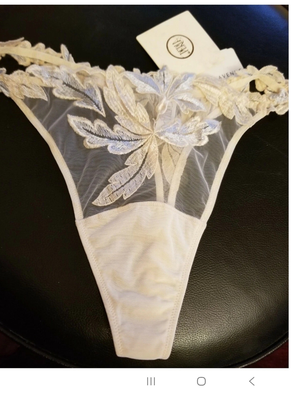 LA PERLA LINGERIE WOMEN EMBRODERY PANTY THONG SIZE USA 12 NWT